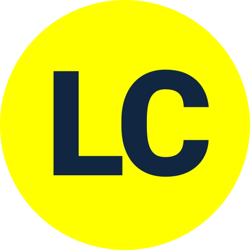 Логотип LotoClub с инициалами LC на жёлтом фоне